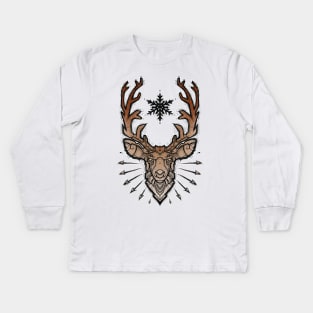 deer hunting bow hunter Kids Long Sleeve T-Shirt